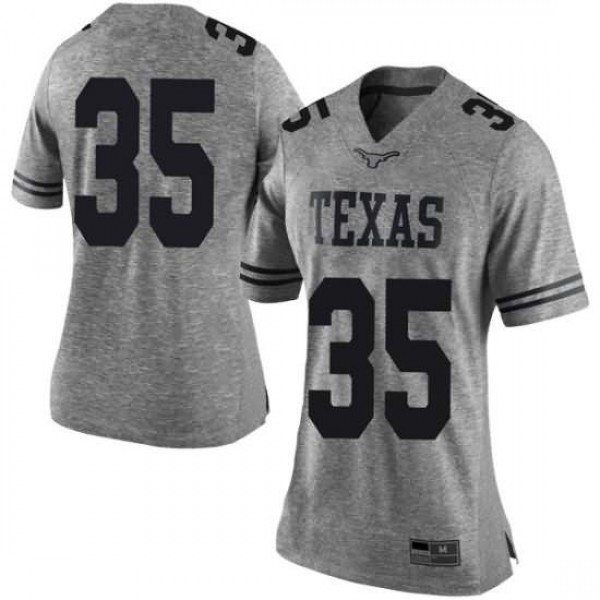 Womens Texas Longhorns #35 Russell Hine Gray Limited NCAA Jersey